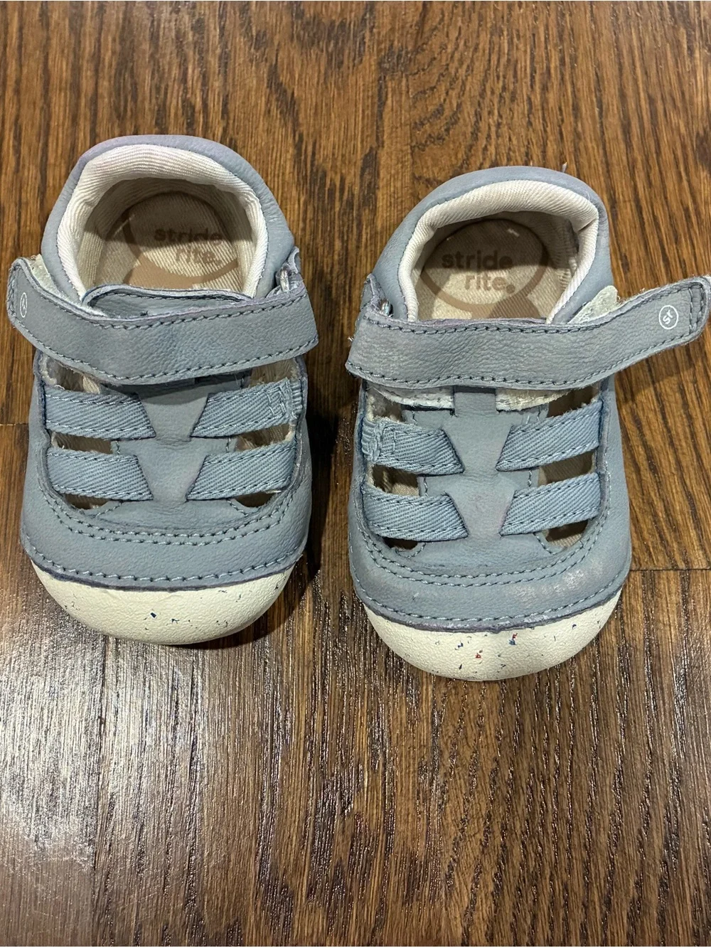 Stride Rite Light Gray Baby Fisherman Sandals